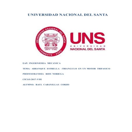 Arranque estrella –triangulo de un motor trifasico. 