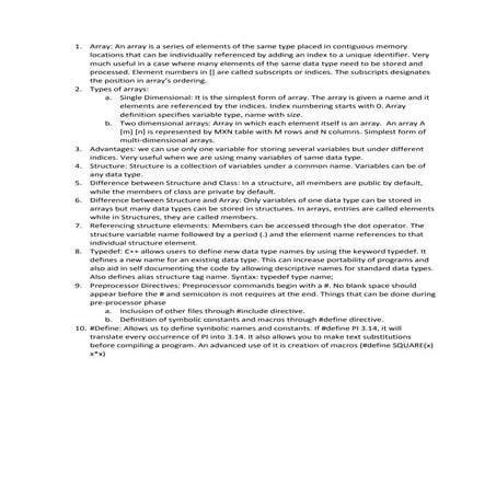 Array_Class_11_CBSE_notes | PDF