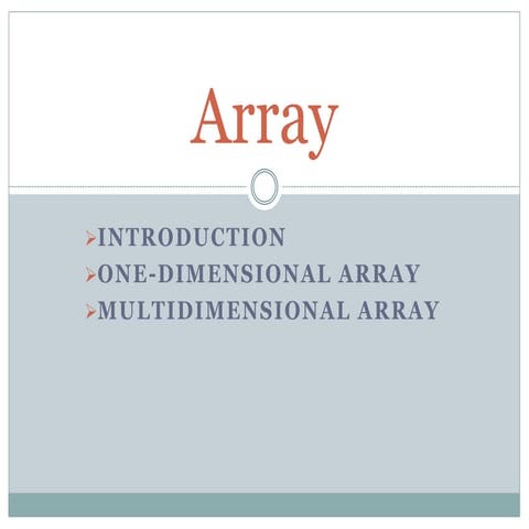 Arrays Class presentation