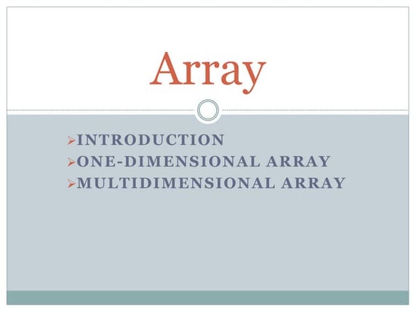 Arrays Class presentation