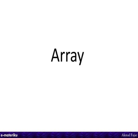 Array 1 | PPT