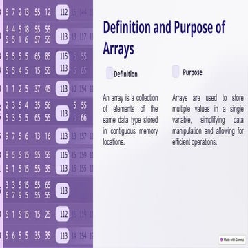 array1.pptarrays conceptsarrays conceptsarrays concepts | PPTX