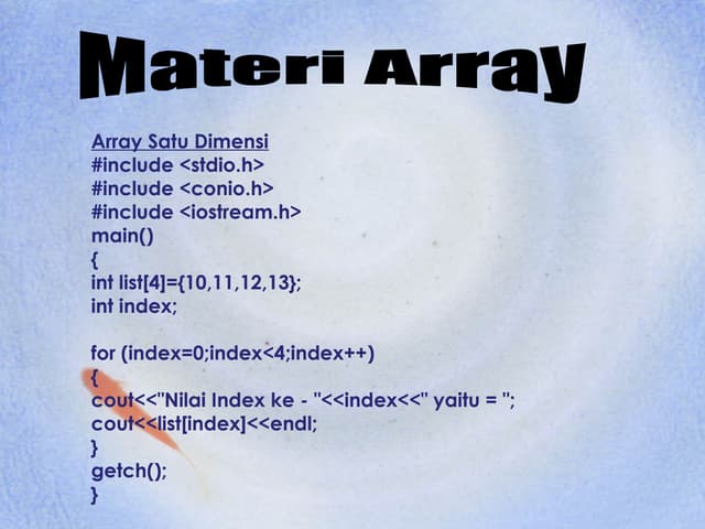 Penggunaan Array Satu Dimensi & Dua Dimensi | PPT