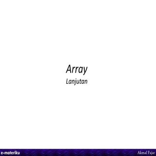 Array lanjutan