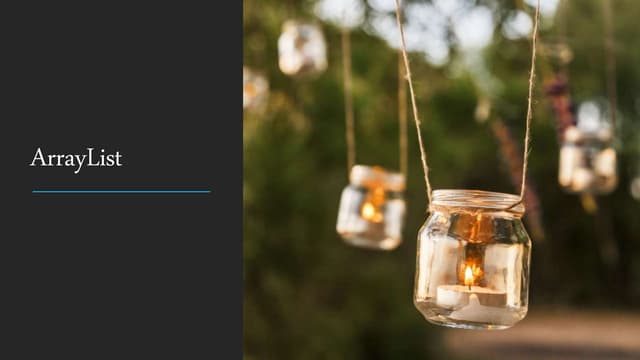 ArrayList in JAVA | PPT