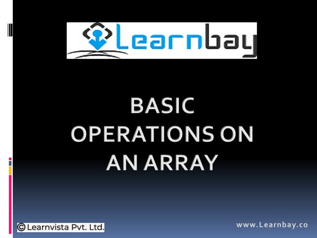 Array presentation