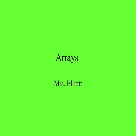 Arrays