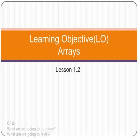 Arrays | POTX | Science