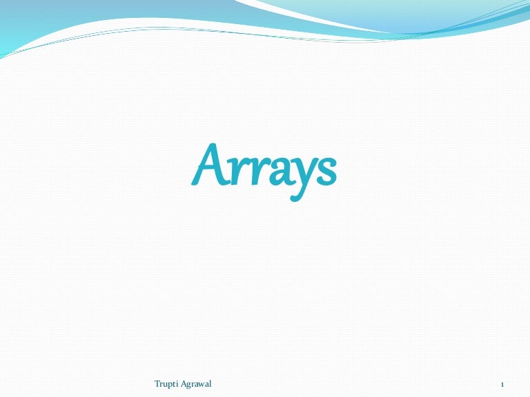 Arrays