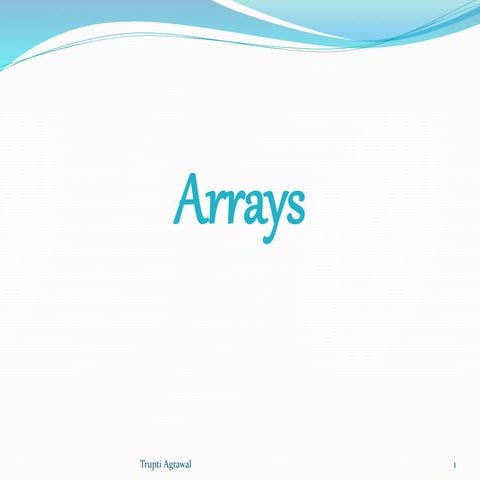 Arrays | PPT