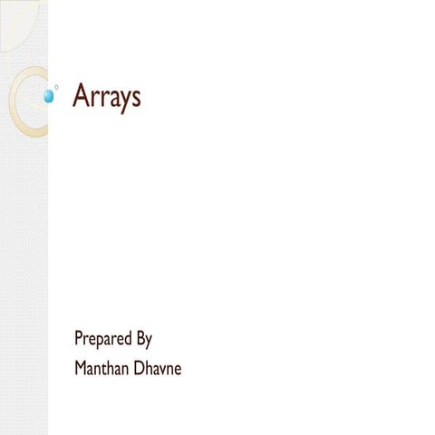 Arrays | PPT