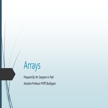Arrays accessing using for loops | PPT