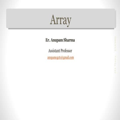 Arrays in c | PPT