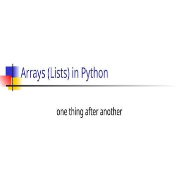 Arrays (Lists) in PythonaSasaSAsASAsaSA.pptx