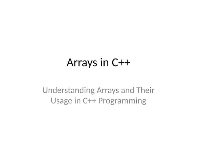 Arrays presentation by Mam Iqra Kanwal.pptx
