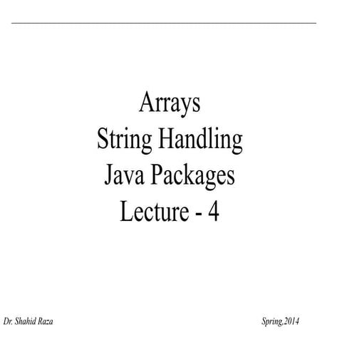 Java string handling | PPT