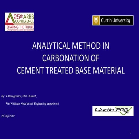 CARBONATION OF CEMENT TREATED BASE MATERIAL