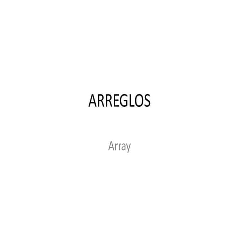 Arreglos