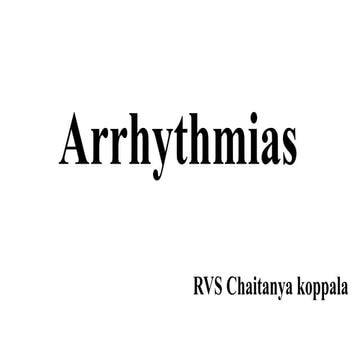 Pharmacotherapy of Arrhythmias