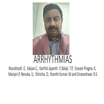 CARDIAC ARRHYTHMIAS PPT by Dr. Muralinath sir
