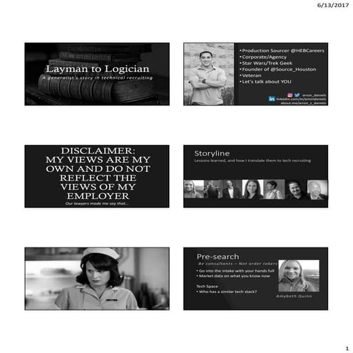 Talent42 2017: Arron Daniels 1-Pager