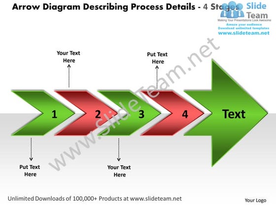 Business power point templates linear process relationship diagram ...