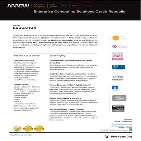 Arrow ECS Education Česká republika - profil 2017