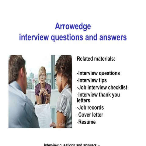 Arrowedge interview questions and answers