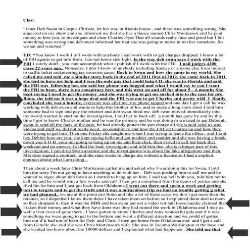 Ed Snook with the US Observer threatens to put a Deborah Swan in prison becau...