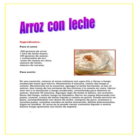 Arroz con leche