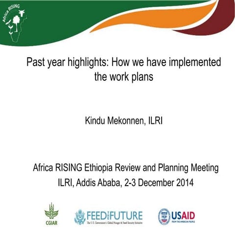Africa RISING Ethiopia 2013-2014 highlights: How we implemented the work plans