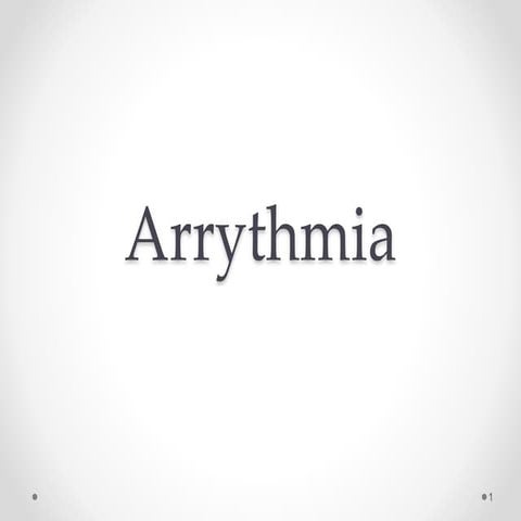 Arrhythmia  - Pharmacotherapy