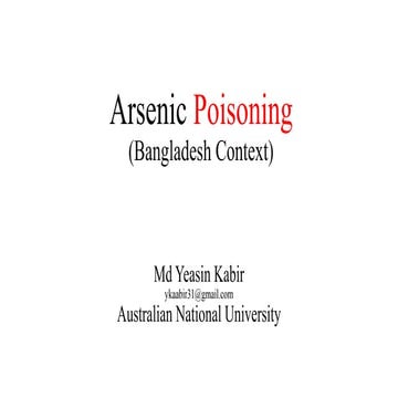 Arsenic and bangladesh