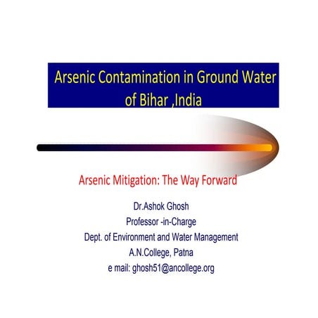 Arsenic In Ground Water Of Bihar