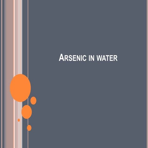 Arsenic in water[1]