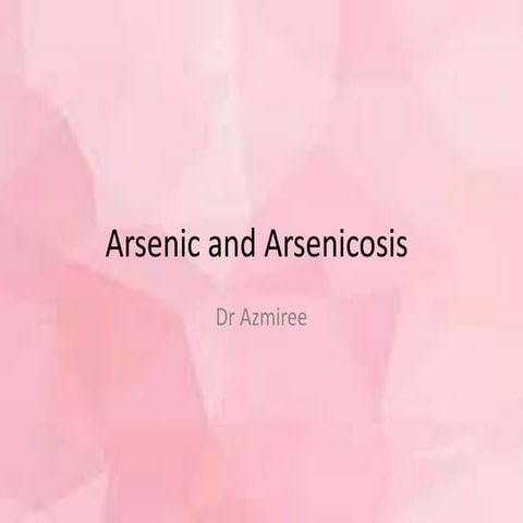 Arsenicosis
