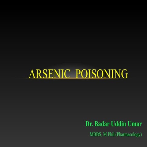 Arsenic poisoning