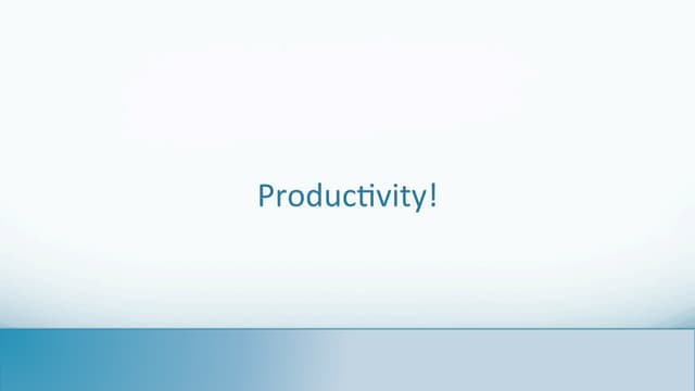 Organizational Productivity - Presentation