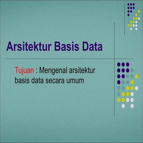 Arsitektur basis data