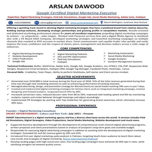 Arslan dawood  - CV