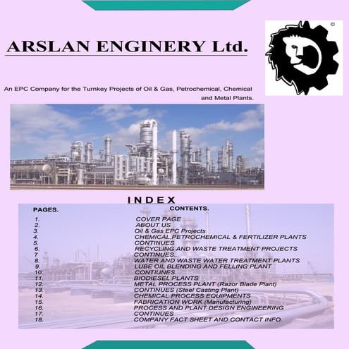Arslan Enginery EPC Turnkey Projects and Profile. | PDF
