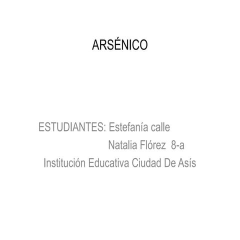 Arsénico