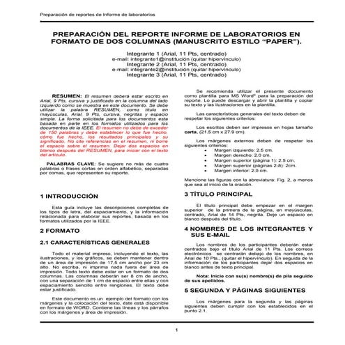 Modelo para informe en ieee | PDF