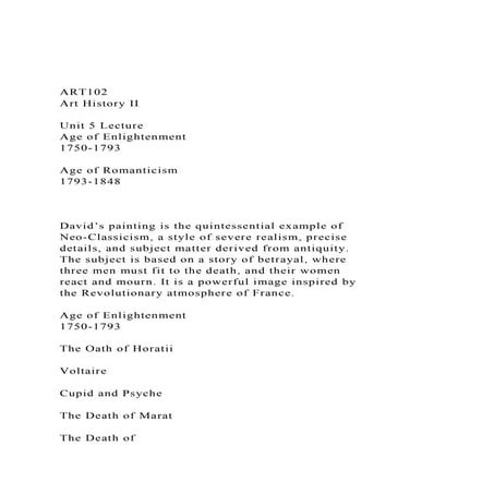ART102Art History IIUnit 5 LectureAge of Enlightenment.docx