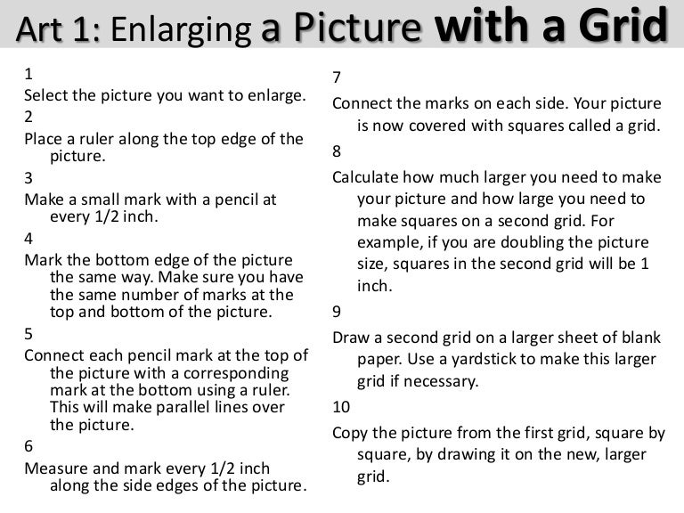 Art1 Enlarging A Picture With A Grid