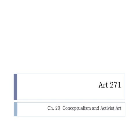 Art 271 Conceptualism And Feminism