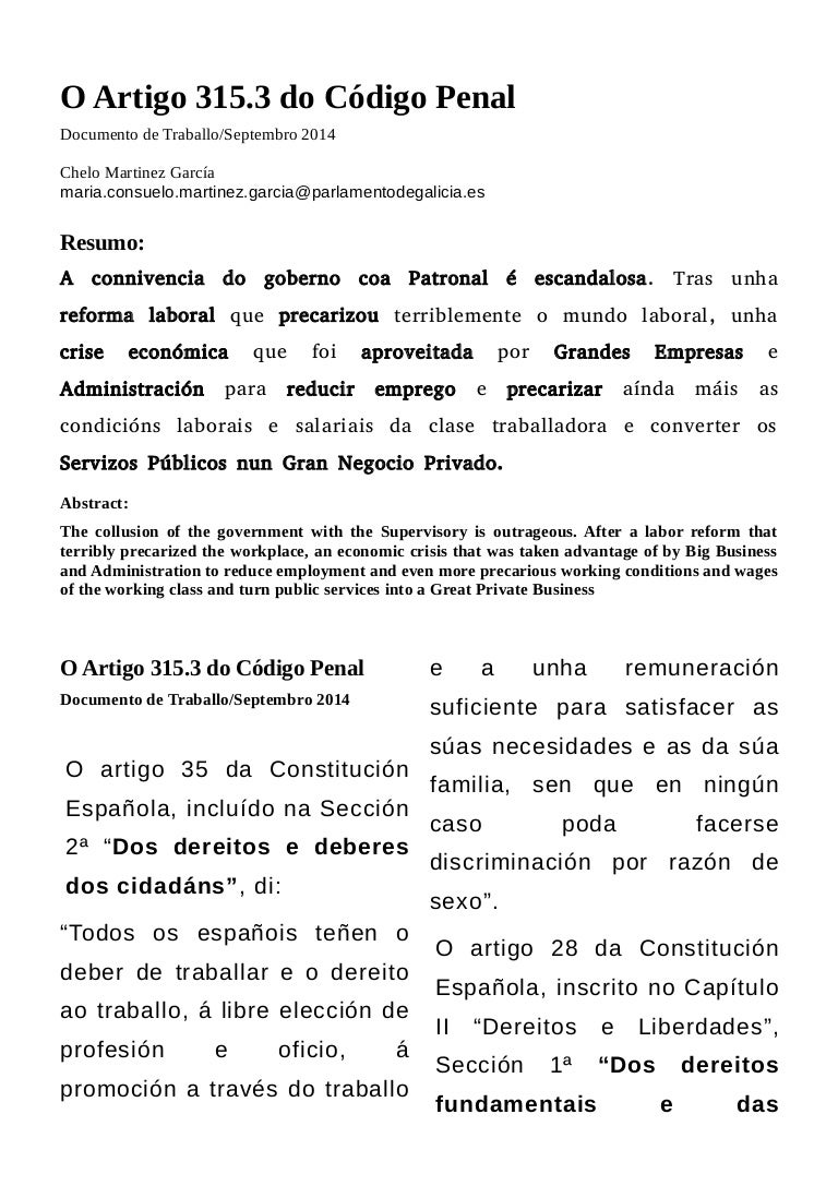 Art 315.3 do codigo penal Art 315.3 do codigo penal