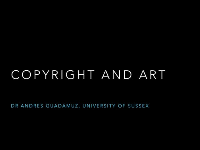 Copyright and Art