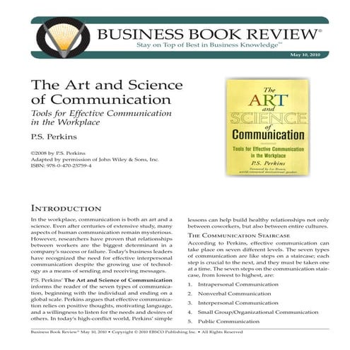Art and science of communication