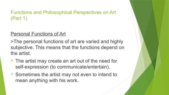 Functions of art | PPTX